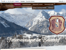 Tablet Screenshot of bauernhof-ferien-walchsee.com